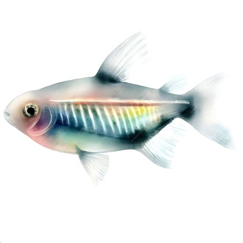 Premium AI Image | A Xray fish watercolor style isolated on a white ...