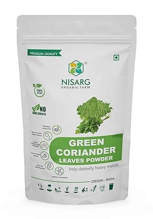 NISARG ORGANIC FARM Green Coriander Leaf Powder I 100% Pure, Natural ...