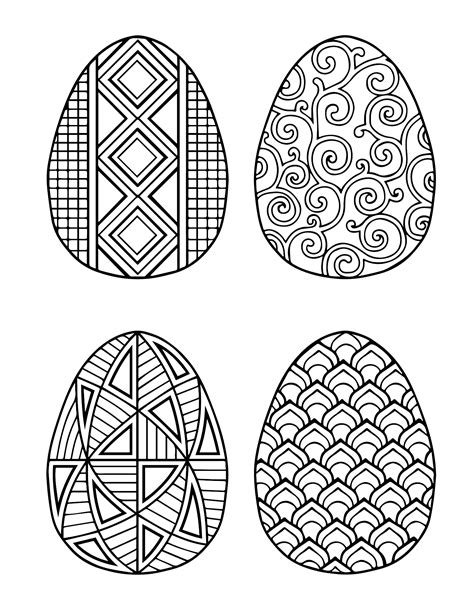 Egg-scellent Easter Egg Coloring Pages for Kids and Adults