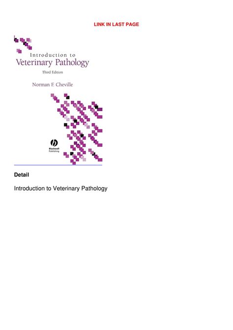 PPT - PDF/READ Introduction to Veterinary Pathology PowerPoint Presentation - ID:12512559