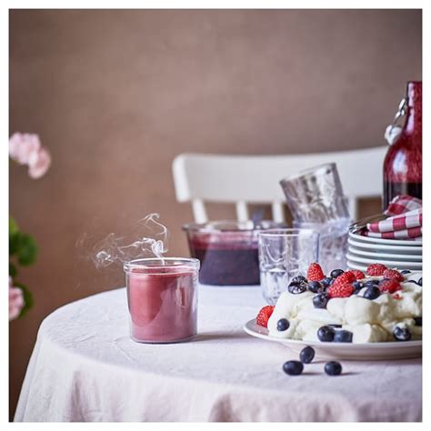 STÖRTSKÖN scented candle in glass, Berries/red, 40 hr - IKEA
