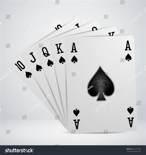 Royal Flush Playing Cards Stock Vector (Royalty Free) 102777902 ...