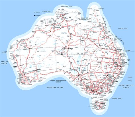 Detailed Map Of Australia Cities – XQYWGJ