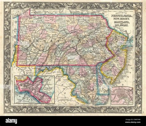 Pennsylvania maps hi-res stock photography and images - Alamy
