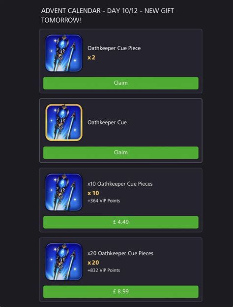 🎁 Day 10 of 12 - free Oathkeeper cue pieces (again) - details on how to ...