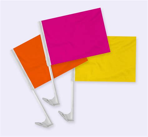 Semi Stock Blank Car Flags with Pole (Unassembled)