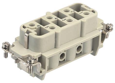 Han HsB 6-Pin Crimp Inserts - HARTING | Mouser