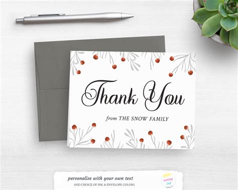 Floral Thank You Notes Custom Notes Personalized Thank You | Etsy