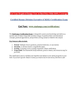 Certified Food Beverage Executive (CFBE) Certification Exam - Get Your ...