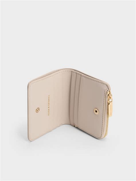 Oat Keely Top Zip Small Wallet - Oat - CHARLES & KEITH IN