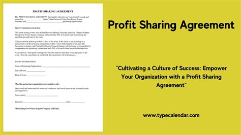 Free Printable Profit Sharing Agreement Templates [PDF & Word] Sample
