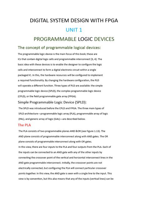 Digital System Design With Fpga | PDF