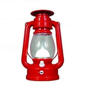 House De Beauty Bright White Light LED Lantern with Solar Panel Red ...