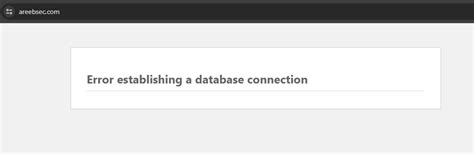 Image result for Error Establishing a Database Connection On Localhost