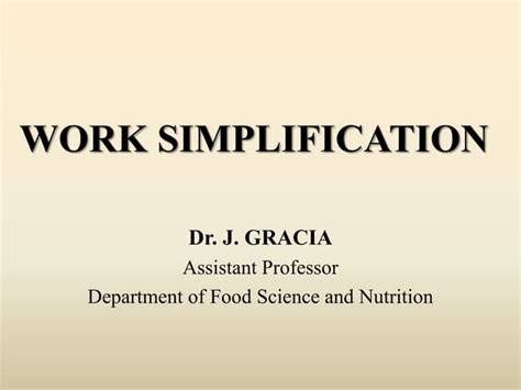 Image result for Work Simplification Examples