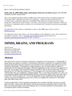 Minds, brains, and programs | Behavioral and Brain Sciences | Cambridge Core