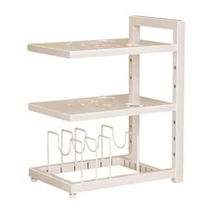 MERISHOPP®Pots and Pans Organizer Under Cabinet Lid Storage Rack ...
