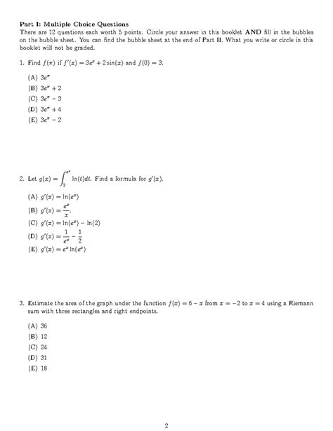 Calculus Practice Test 的图像结果