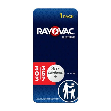 Buy Rayovac Silver Oxide Cell Batteries Size 357, 1 ct from Dollar ...