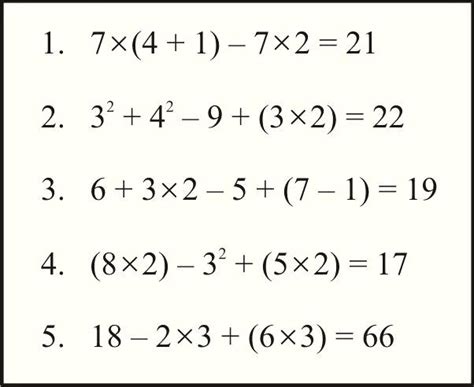 Image result for PEMDAS Math Worksheet