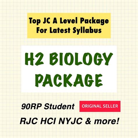 🥇[2025] H2 BIO Biology JC 9744 A Level Package H1 H3 RJC RI Raffles ...