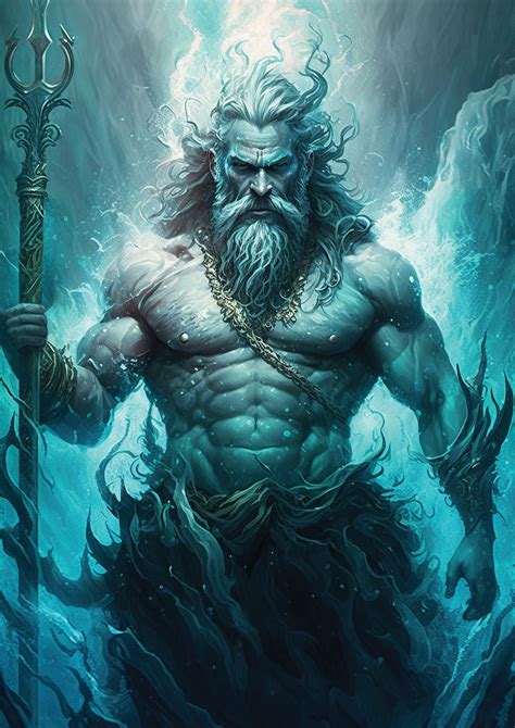 AI visualization of the god Poseidon Poseidon Greek Mythology, Wiccan ...