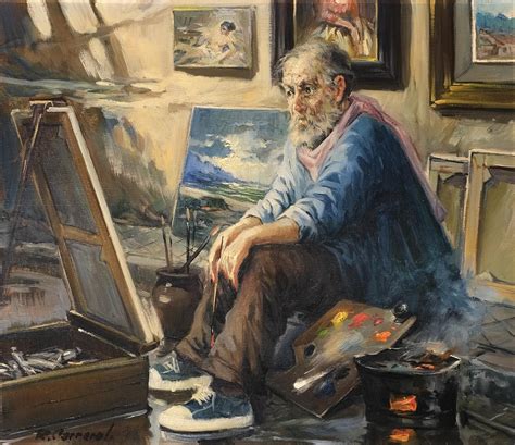 Rafael Carreras | El pintor en su estudio | MutualArt