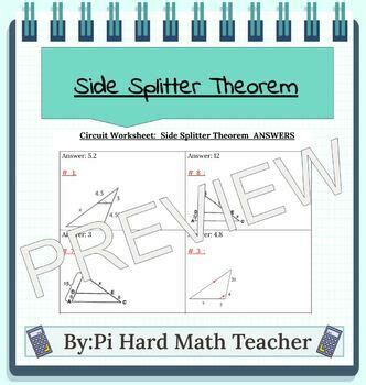 Image result for Side Splitter Theorem Worksheet.pdf