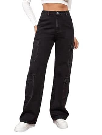 Buy Broadstar Women Black High- Rise Stretchable Wide Leg Loose Fit ...