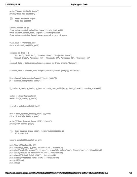 2230058-2a - jugub - 20:14 Exp2a Colab print Adhikrit print No: Name ...