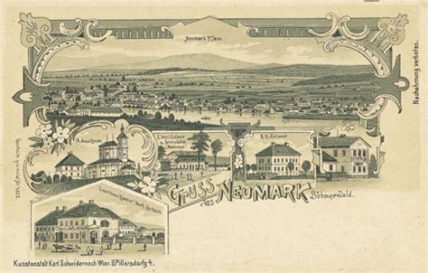 Litho Neumark mit Zollamt um 1900 - Wiener Werkstätte Postkarten