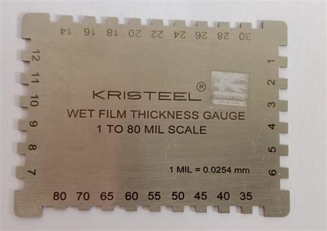 KRISTEEL Wet Film Thickness Gauge 1 to 80 mil (Rectangular) : Amazon.in ...
