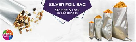 Buy Amit Marketing Silver Foil Bag I Aluminium Plastic Pouches I ...