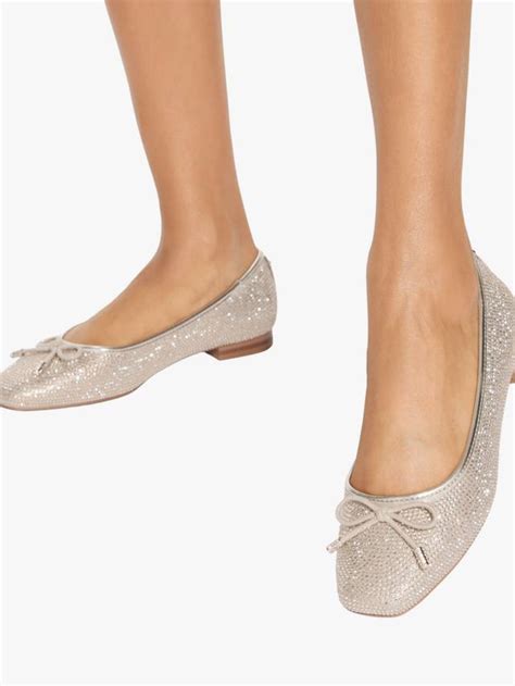 KG Kurt Geiger Mara Embellished Ballerina Pumps, Gold