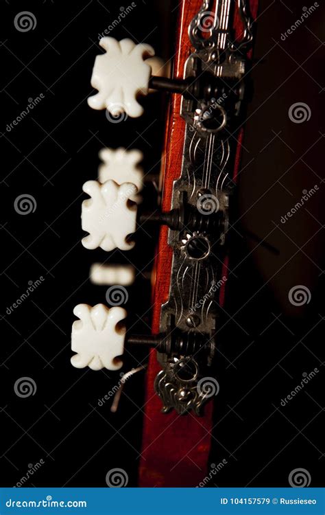 Classical guitar mechanism stock image. Image of spinning - 104157579