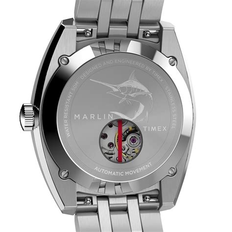 TIMEX Marlin Men Black Tonneau Dial Automatic Analog Watch - TW2W58800