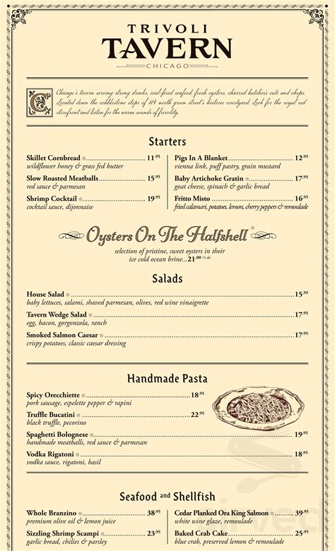 Trivoli Tavern menus in Chicago, Illinois, United States