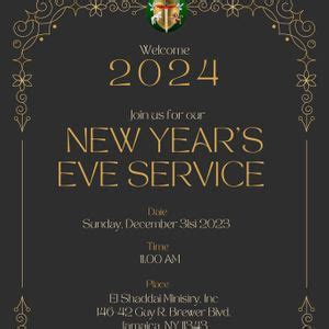 New Year’s Eve Day Service , El Shaddai Ministry INC., South Ozone Park ...