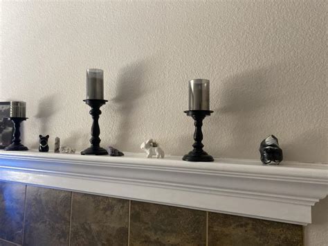 Black Candle Holder, 7"