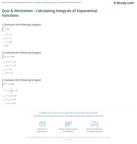 The Integral Test for an Exponential Function 的图像结果