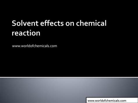 Solvent Effects 的图像结果