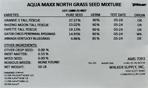 Trio Grass Seed Mix, 50 lb. Bag - WV, PA, MD, VA