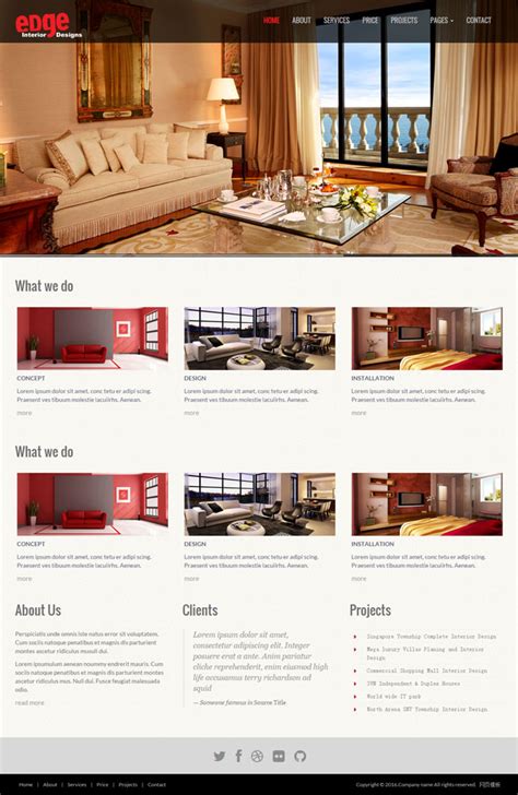 HTML5室内装饰公司网站模板_站长素材