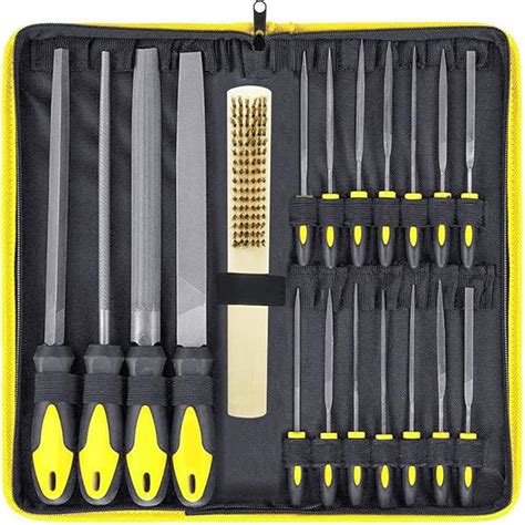 18Pcs File Set, Round and Flat File Kits are Made of Precision Grade ...