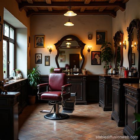 Classic Barber Shop Interior | Stable Diffusion Online