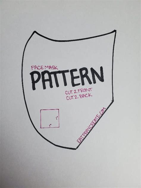 Image result for Face Mask Pattern Tutorial