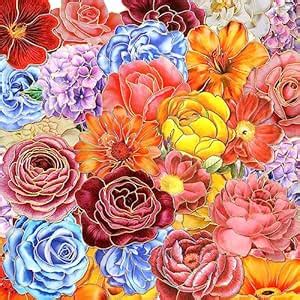 100 Pieces Large Size Flower Stickers with Vibrant Colors and Gold ...
