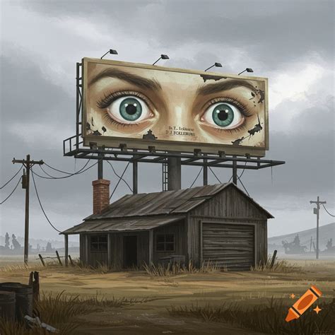 Dr. T. J. Eckleburg billboard over George Wilson's garage, The Great ...
