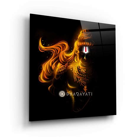 Lord Hanuman Glass Wall Art - Channel the Strength and Devotion of the ...
