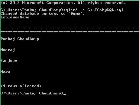 Image result for Bat-File SQL Server Sqlcmd